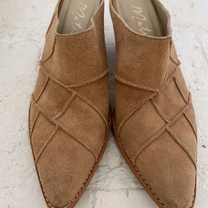 Matisse tan suede mule heels size 7.5
